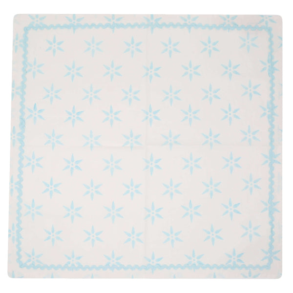 Daylily Napkins, Set of 4 | Brighten up your table with these colorful hand-printed cotton napkins featuring a playful ricrac border.