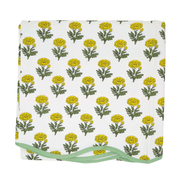 Billy Buttons Card Table Topper | This card table tablecloth is perfect for mahjong, bridge, or dressing up any small table. Add a cordless lamp for instant charm and ambience.