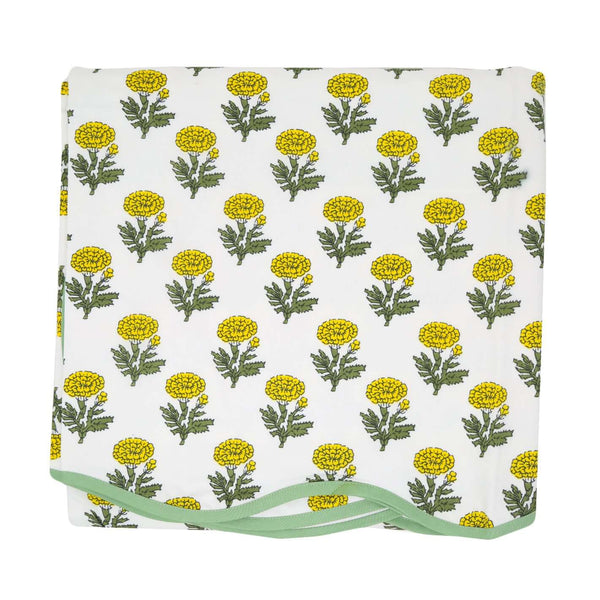 Billy Buttons Card Table Topper | This card table tablecloth is perfect for mahjong, bridge, or dressing up any small table. Add a cordless lamp for instant charm and ambience.