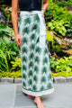 Inslee Georgia Pareo | Part of our Inslee Fariss collab, the Georgia block print sarong pareo features soft green palms on cotton voile—breezy, flattering, and made for sunny days.