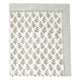 Green block printed floral tablecloth