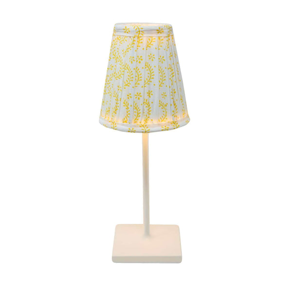 Honeysuckle Shade for Cordless Lamps | Introducing our new line of lamp shades designed to work with everyone's favorite Poldina Pro and Mini cordless lamps. Handmade in our signature block prints, these shades have no harp or clip fitting, but will rest