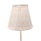Pink and white block printed lampshade on Poldina Pro cordless lamp