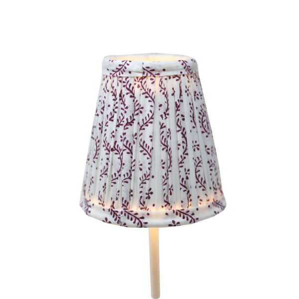 Honeysuckle Shade for Cordless Lamps | Introducing our new line of lamp shades designed to work with everyone's favorite Poldina Pro and Mini cordless lamps. Handmade in our signature block prints, these shades have no harp or clip fitting, but will rest