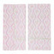 Set of pink block printed napkins