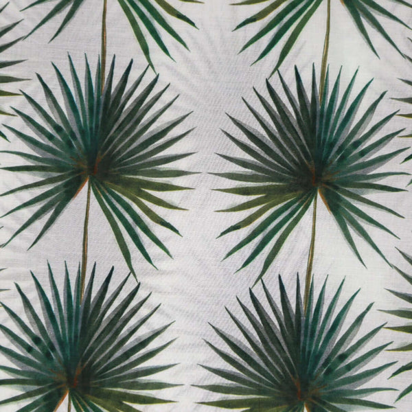 Inslee Georgia Pareo | Part of our Inslee Fariss collab, the Georgia block print sarong pareo features soft green palms on cotton voile—breezy, flattering, and made for sunny days.