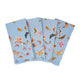 Inslee Persephone Napkins, Set of 4 | From our Inslee Fariss collab, Persephone block print napkins feature delicate butterflies on airy blue—elegant, cheerful, and perfect for any special table.