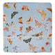 Inslee Persephone Linen Tablecloth | The Persephone linen block print tablecloth features Inslee Fariss’s watercolor butterflies on soft blue—elegant, airy, and perfect for relaxed gatherings.