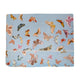 Inslee Persephone Linen Tablecloth | The Persephone linen block print tablecloth features Inslee Fariss’s watercolor butterflies on soft blue—elegant, airy, and perfect for relaxed gatherings.