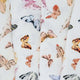 Inslee Celine Napkins, Set of 4 | From our Inslee Fariss collab, the Celine block print napkins feature watercolor butterflies on white—elegant, airy, and perfect for gifting or gathering.