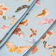 Inslee Persephone Napkins, Set of 4 | From our Inslee Fariss collab, Persephone block print napkins feature delicate butterflies on airy blue—elegant, cheerful, and perfect for any special table.