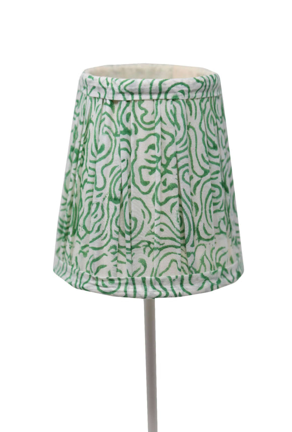 Swirl Shade for Cordless Lamps | Add a playful twist with our Swirl block print lampshade—designed to fit Poldina Pro and Mini cordless lamps and bring a fun pop of pattern to any room.