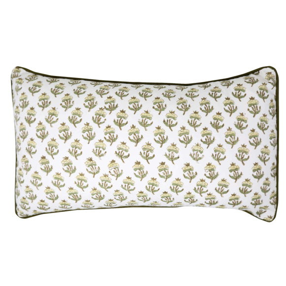 Plum Blossom Throw Pillow Cover | Transform your home decor effortlessly with our stylish block-printed pillow covers. Mix and match to add a splash of personality and a fresh, vibrant touch to any room. The plum blossom print is so versatile, we've used
