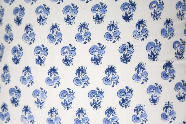 Bluebell Throw Pillow Cover | Transform your home decor effortlessly with our stylish block-printed pillow covers. Mix and match to add a splash of personality and a fresh, vibrant touch to any room. The Bluebell print is a crowd pleaser in the perfect sh