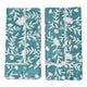 Camellia Napkins, Set of 4 | Our Camellia print is a crowd-pleasing, grounded base upon which you can build any table scheme. With a calming ocean blue background and contrasting pale blue outlines, this tangle of vines adds sophistication and seasonless