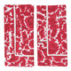 Set of red block printed napkins