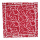 Red block printed square napkin