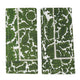Set of green block printed napkins