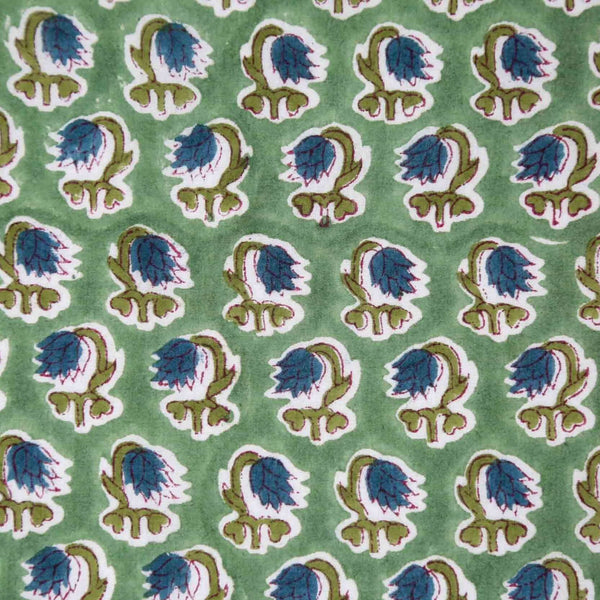 Tea Tree Card Table Topper | Up your game with our charming scalloped block printed table toppers. Mix and match patterns for a winning look. Perfect for mahjong, bridge, or simply as a pretty cover for any small square or round table. Pair with a cordles