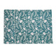 Camellia Tablecloth | Our Camellia print is a crowd-pleasing, grounded base upon which you can build any table scheme. With a calming ocean blue background and contrasting pale blue outlines, this tangle of vines adds sophistication and season-less warmth