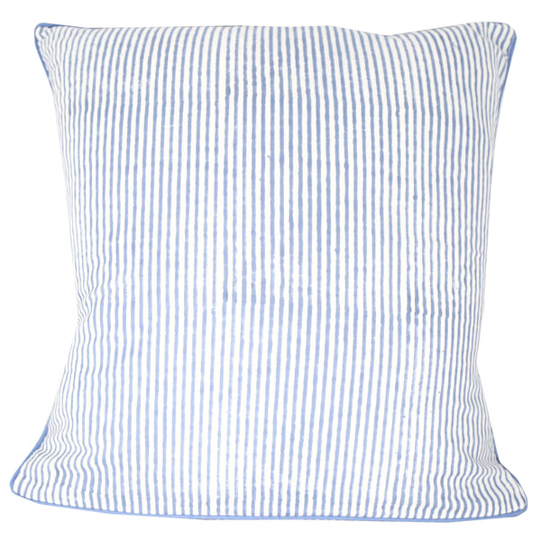 Harbor Stripe Pillow Cover | Transform your home decor effortlessly with our stylish block-printed pillow covers. Mix and match to add a splash of personality and a fresh, vibrant touch to any room. Stripes and florals are a forever favorite! These hand-p