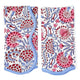 Pink and blue block printed cotton napkins