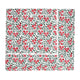 Red and green block printed tablecloth