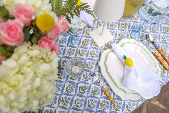 Floral rectangular and round tablecloths