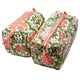 Set of two green and pink toiletry makeup bags