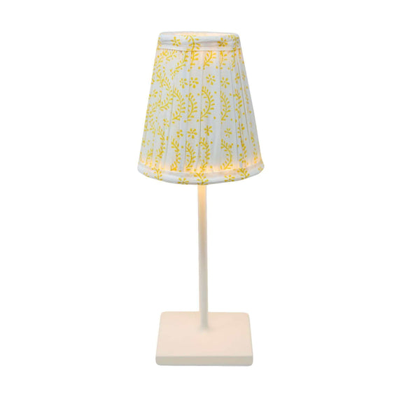 Honeysuckle Shade for Cordless Lamps | Introducing our new line of lamp shades designed to work with everyone's favorite Poldina Pro and Mini cordless lamps. Handmade in our signature block prints, these shades have no harp or clip fitting, but will rest