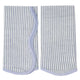 Set of blue striped block printed napkins