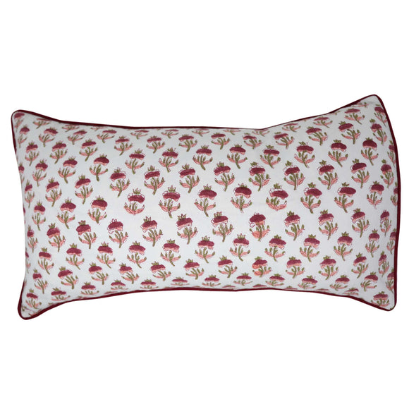 Plum Blossom Throw Pillow Cover | Transform your home decor effortlessly with our stylish block-printed pillow covers. Mix and match to add a splash of personality and a fresh, vibrant touch to any room. The plum blossom print is so versatile, we've used