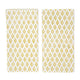 Set of yellow block printed napkins