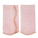Set of peach and white striped napkins