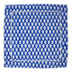 Unfolded blue block printed napkin