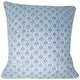 Blue and green block printed pillowcase cover
