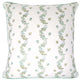 White and green block printed pillow cover Edit