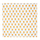 Gold and white floral block printed napkin