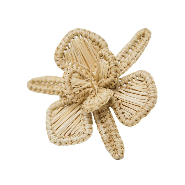 Woven orchid flower napkin ring