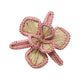 Pink woven orchid flower napkin ring